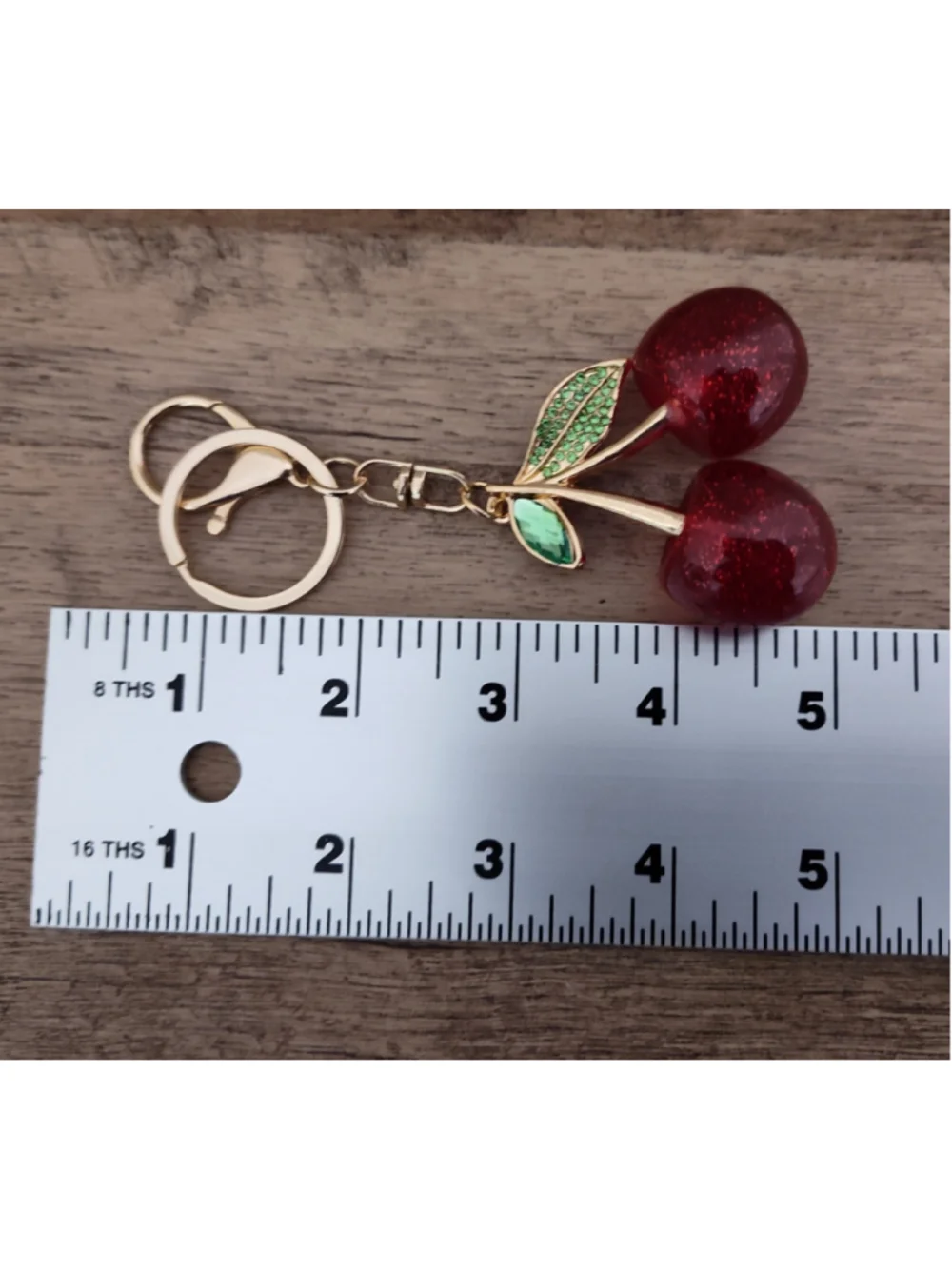 Women's Unbranded Cherry Keychain One Size Gold